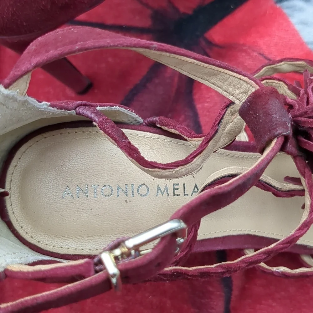 Antonio Melani leather fringe shoes
